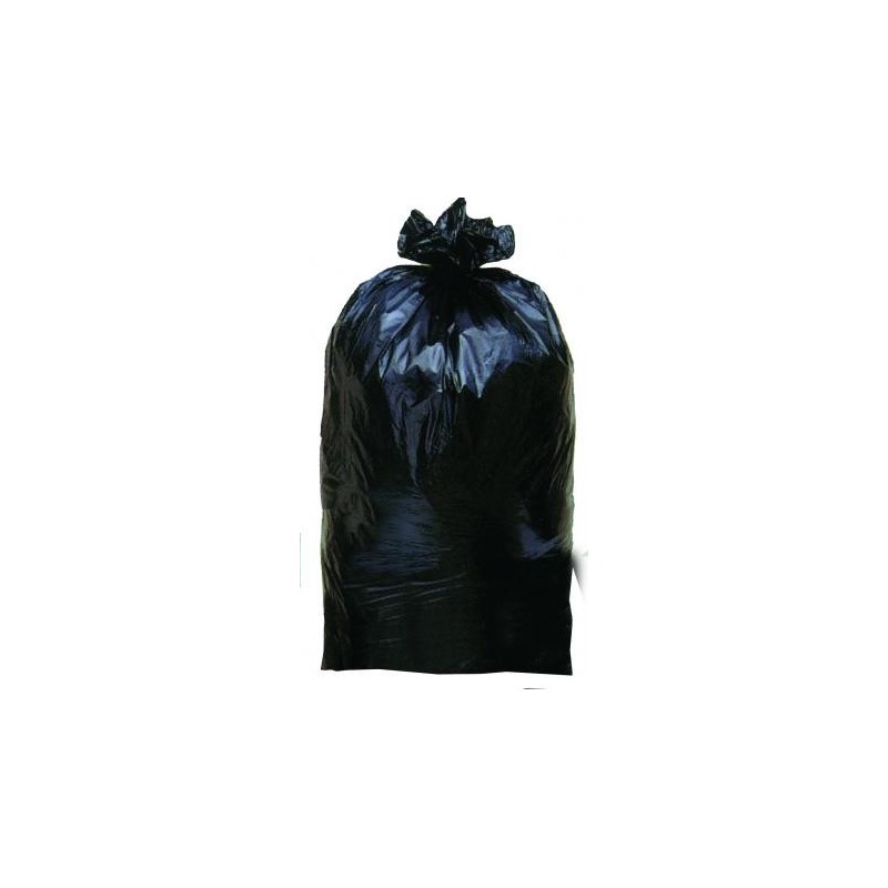 GARBAGE BAG 150 L Black 75 µ - the roll of 5 bags
