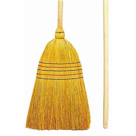 STRAW BROOM 5 SON -Pomme Americ- + wooden handle 142 cm