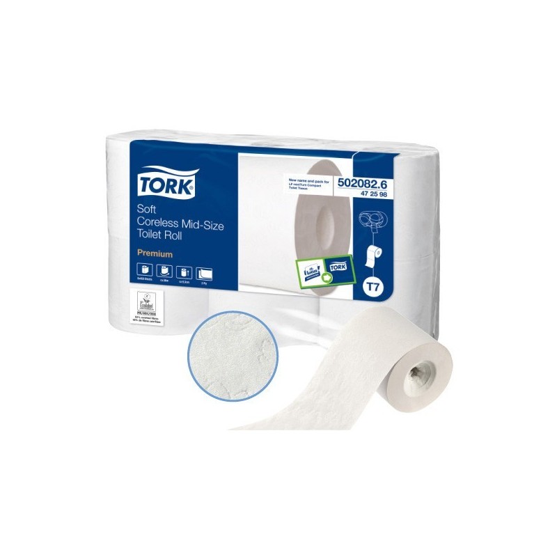 Toilettenpapier "TORK Mid-size" 450 F dieses prickelnde mandrin- 6 Rollen
