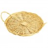Round Solid Wicker Tray with 2 handles - Ø 30 x 3 cm