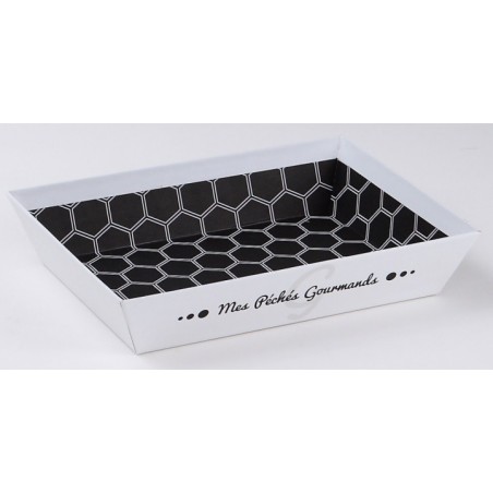 BASKET cardboard White / Black / Grey - 33x20x7 cm