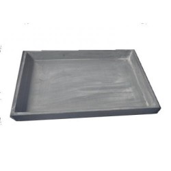 TRAY   Gray Wooden Rectangle