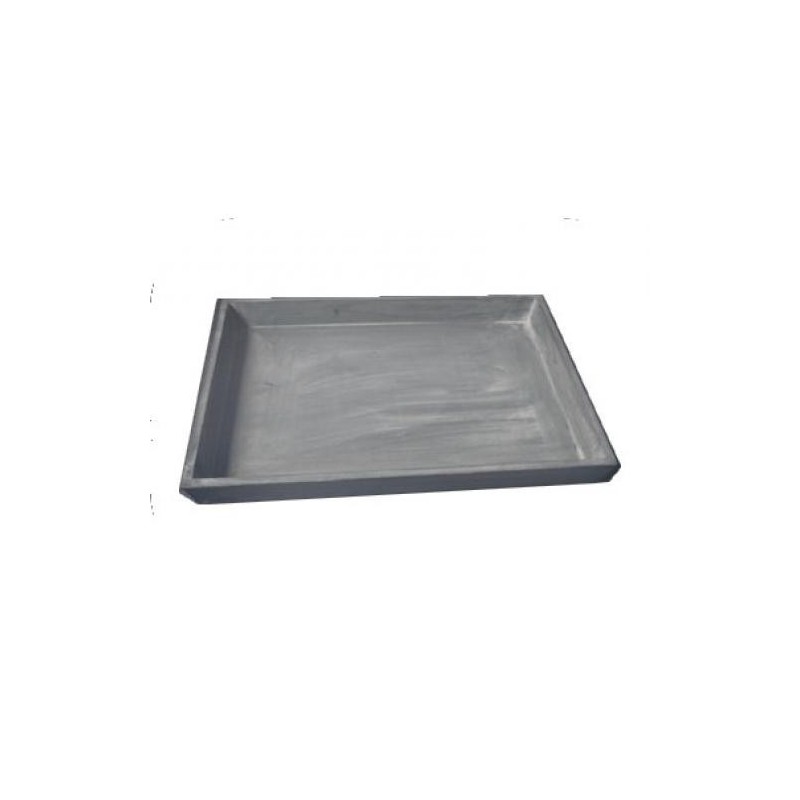 TRAY   Gray Wooden Rectangle
