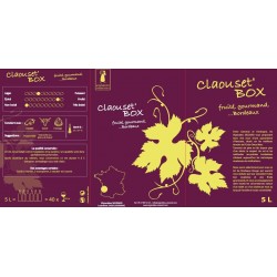BORDEAUX - VIN AOC ROUGE - Vignoble Siozard "La Claouset' Box" Fontaine à vin BIB 5 L