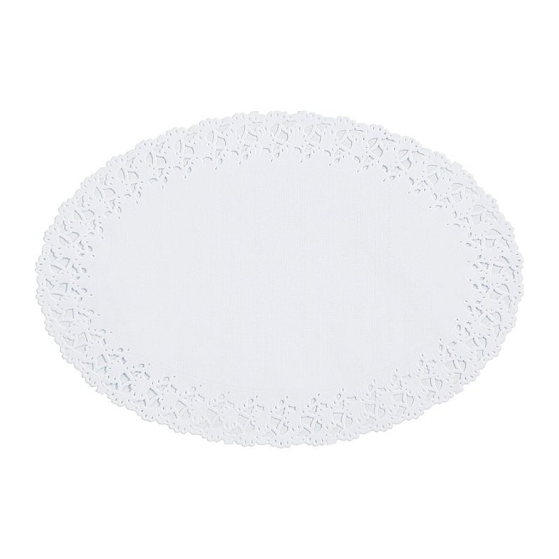 ROUND LACE paper - White 12 cm, package of 250