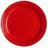 plate ROUND -Ø 24 cm - RED - The bag 12