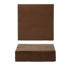 CHOCOLATE TOWEL in disposable paper 38 x 38 cm 2 layers - the bag of 50