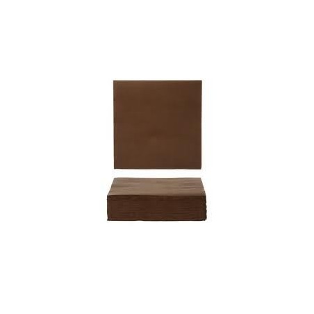 CHOCOLATE TOWEL in disposable paper 40 x 40 cm 2 layers - the bag of 50