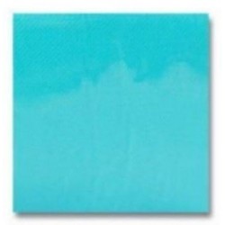 Cocktail towel TURQUOISE BLUE in disposable paper 20 x 20 cm 2 thickness double point- the bag of 100