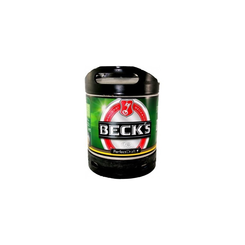 Bière BECKS Blonde Allemagne 4.8° fût de 6 L / Perfect Draft Philips (7,10 EUR de consigne comprise dans le prix)