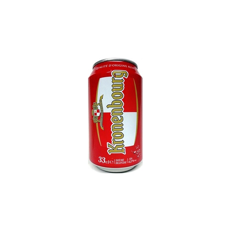Beer KRONENBOURG Rubia 4.5 ° caja de metal francés 33 cl