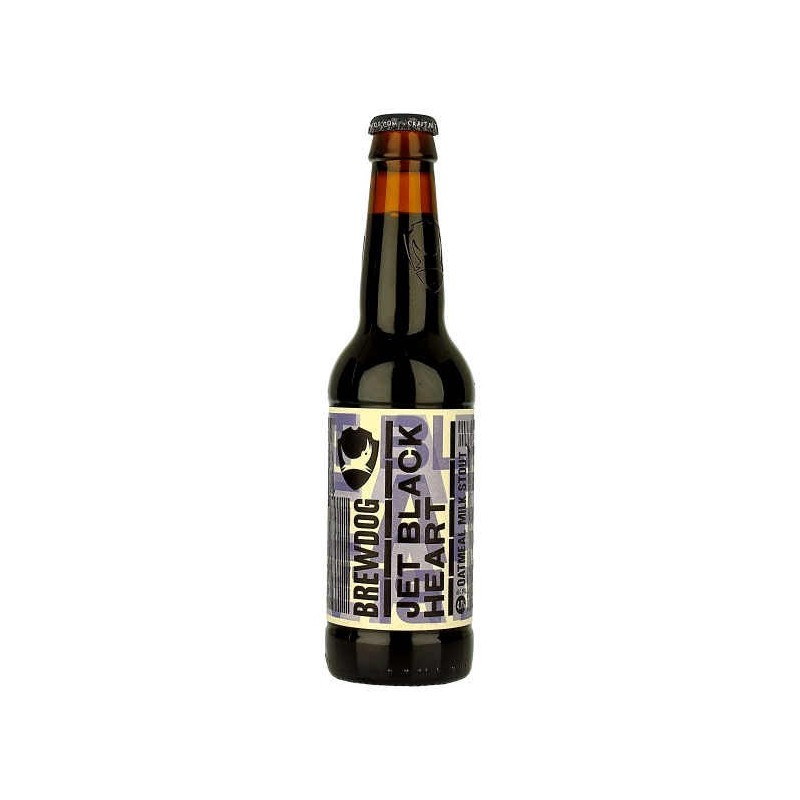 Bière BREWDOG JET BLACK HEART Noire Ecosse/Ellon 4.7° 33 cl