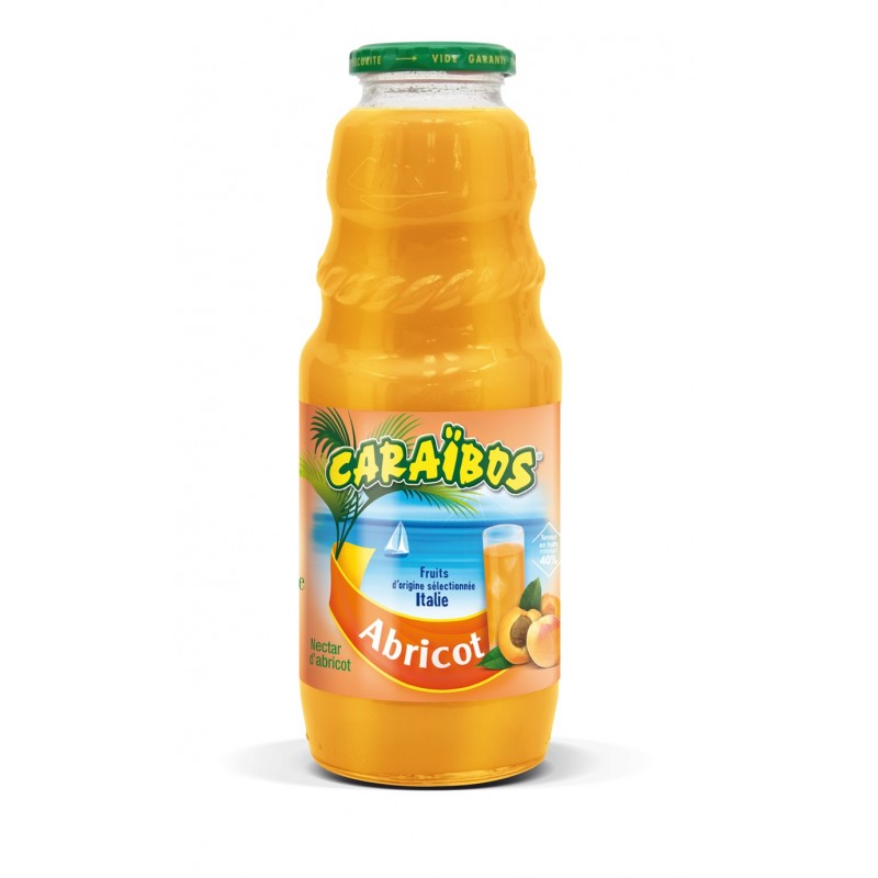 Juice Nectar of Apricot CARAIBOS glass jar 1 L