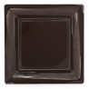Chocolate square plate 18x18 cm disposable plastic - the 12