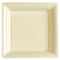 Teller Quadrat Elfenbein 29x29 cm Einweg-Kunststoff - die 12