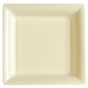 Assiette carrée ivoire 29x29 cm en plastique jetable - les 12