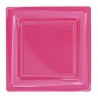 Fuchsia square square plate 29x29 cm disposable plastic - 12