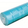 Nappe Bleue Turquoise en papier damassé largeur 1,20 m - le rouleau de 25 m