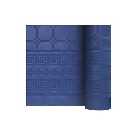 Tablecloth Navy blue in damask paper width 1.20 m - the 25 m roll