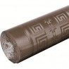 Tablecloth Chocolate in damask paper width 1.20 m - the 25 m roll