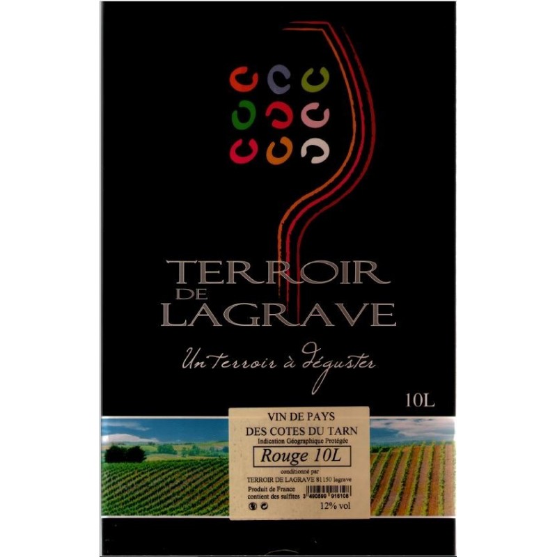 Terroir de Lagrave COTES DU TARN Red wine VDP Wine fountain BIB 10 L