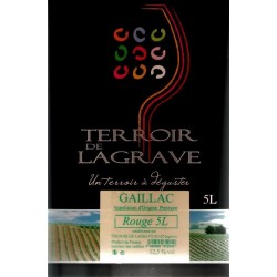 Terroir de Lagrave GAILLAC Vino tinto AOC BIB fuente de vino 5 L