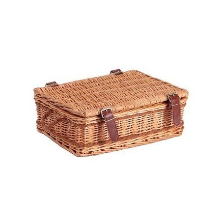 SUITCASE in Natural Wicker and Rope with 2 handles 34 x 27 x 12 cm