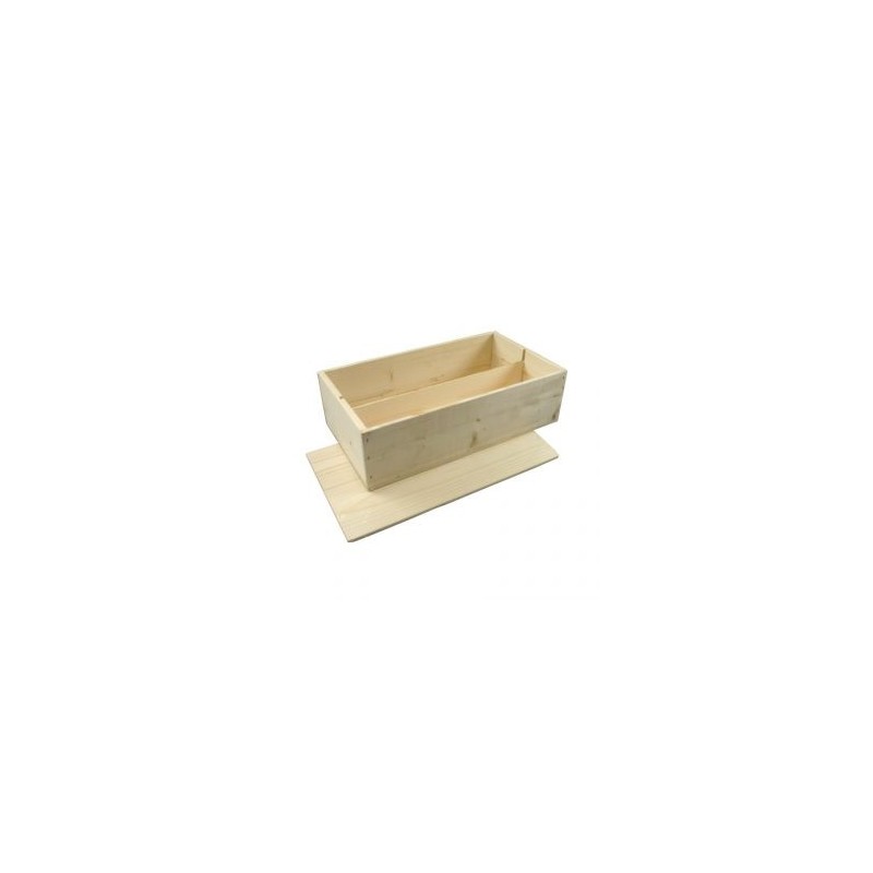 WOODEN BOX for 2 bottles Bordelaise format with lid to nail and board inside