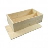 WOODEN BOX for 2 bottles Bordelaise format with lid to nail and board inside