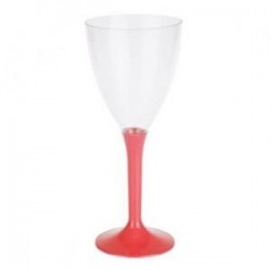 GLASS Wine Red plastic disposable crystal 16cl - the 10