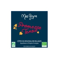 Promesse tenue Domaine Mas Peyre COTES DU ROUSSILLON Villages Vin Rouge AOC 75 cl BIO