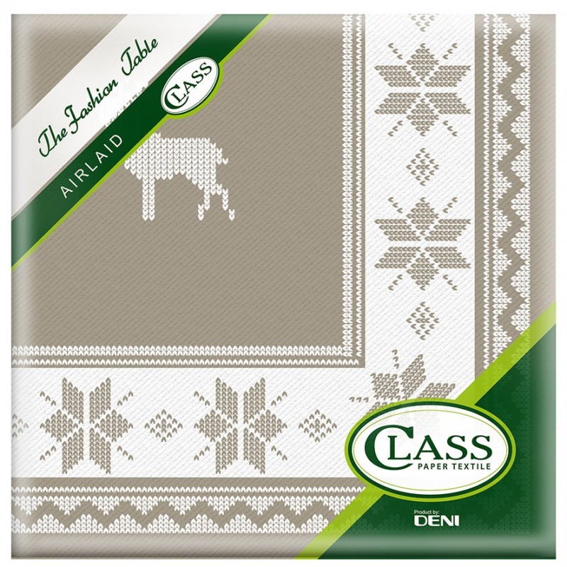 TOWEL Decor Tirol Taupe disposable paper 40 x 40 cm 2 ply double point - the bag of 12