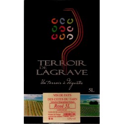 Terroir de Lagrave COTES DU TARN Vin Rosé VDP Fontaine à vin BIB 5 L