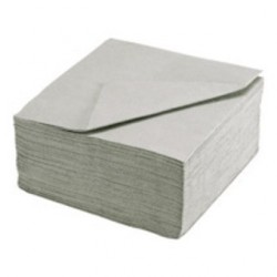 TOALLA GRIS PLATA en papel desechable 38 x 38 cm Sol Ouat llanura - la bolsa de 40