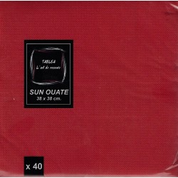 ROTES TUCH in Einwegpapier 38 x 38 cm Sun Ouate schlicht - die Tasche von 40