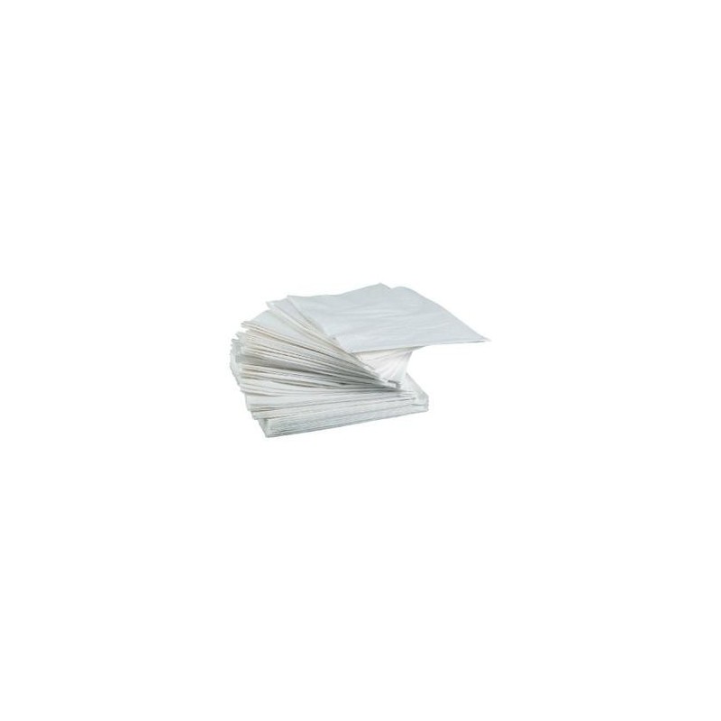 TOALLA BLANCA en papel desechable 30 x 30 cm 2 capas - la bolsa de 100