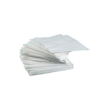 SERVIETTE BLANCHE en papier jetable 30 x 30 cm 2 épaisseurs - le sachet de 100