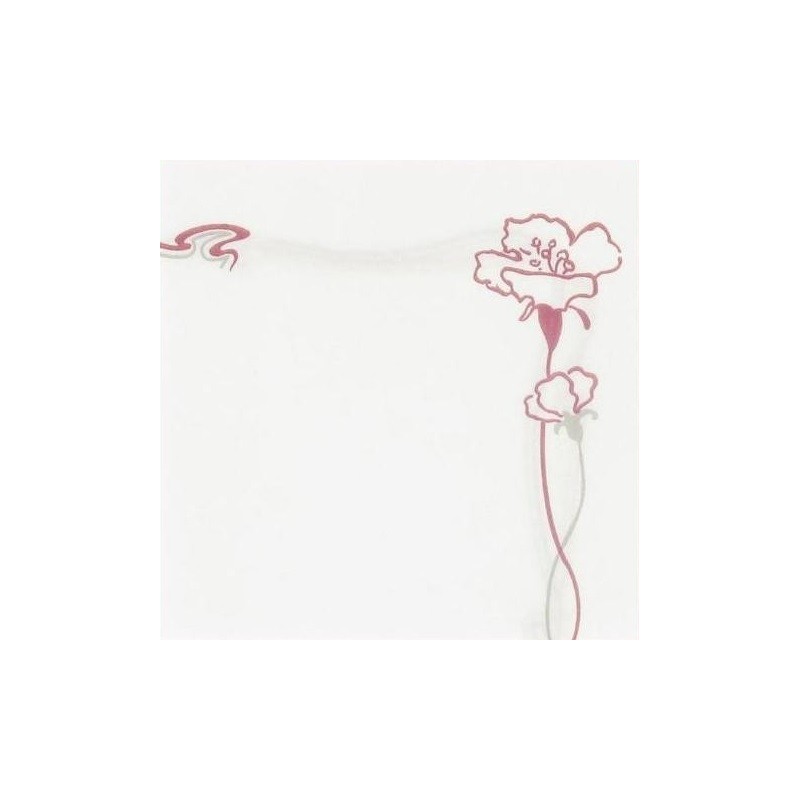 Toalla blanca de papel desechable 40 x 40 cm de material no tejido con la tubería burdeos "Ibiscus" - la bolsa 50