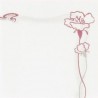 WHITE TOWEL in disposable paper 40 x 40 cm non-woven with border "Ibiscus" bordeaux - the bag of 50