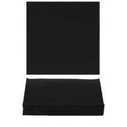 BLACK TOWEL in disposable paper 40 x 40 cm non-woven - the bag of 50