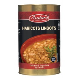 HARICOTS LINGOTS cuisinés à la graisse de canard 15 à 20 parts - Boîte 5/1 de 4 kg