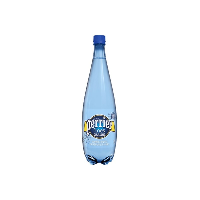 Wasser PERRIER Feine Blasen blaue Plastikflasche 1 L