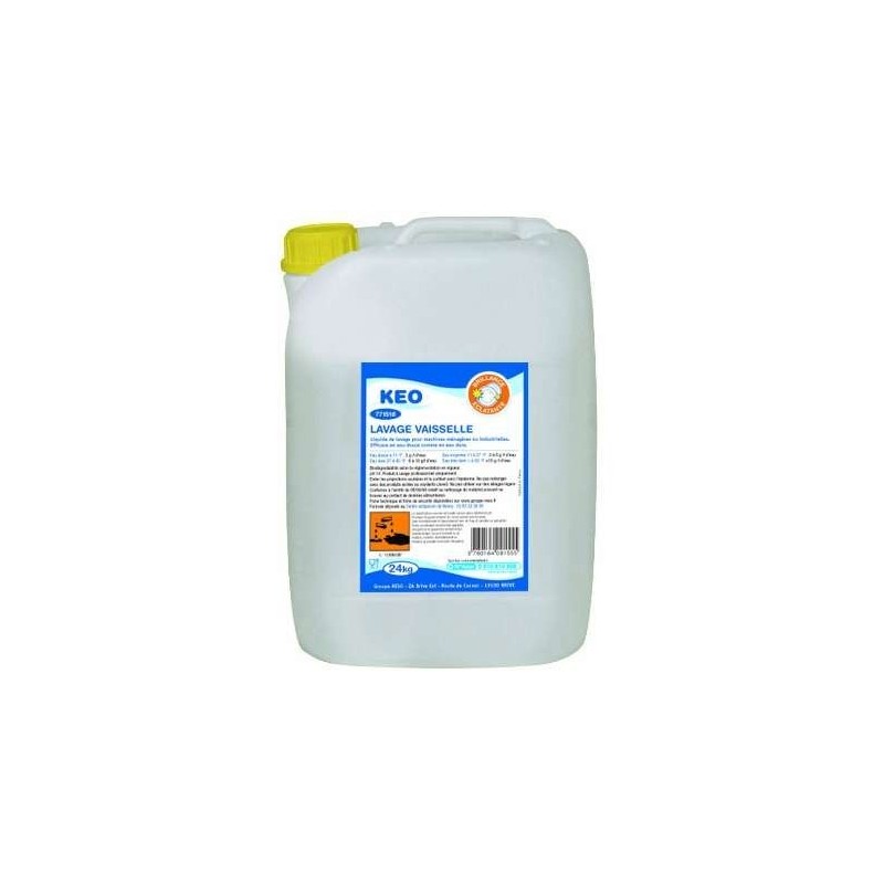 Nettoyant Lave Vaisselle liquide KEO pour machine Professionnelle et Particulière - Bidon 24 kg