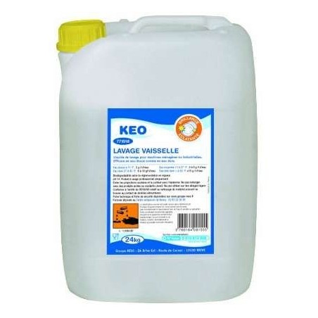 Nettoyant Lave Vaisselle liquide KEO pour machine Professionnelle et Particulière - Bidon 24 kg