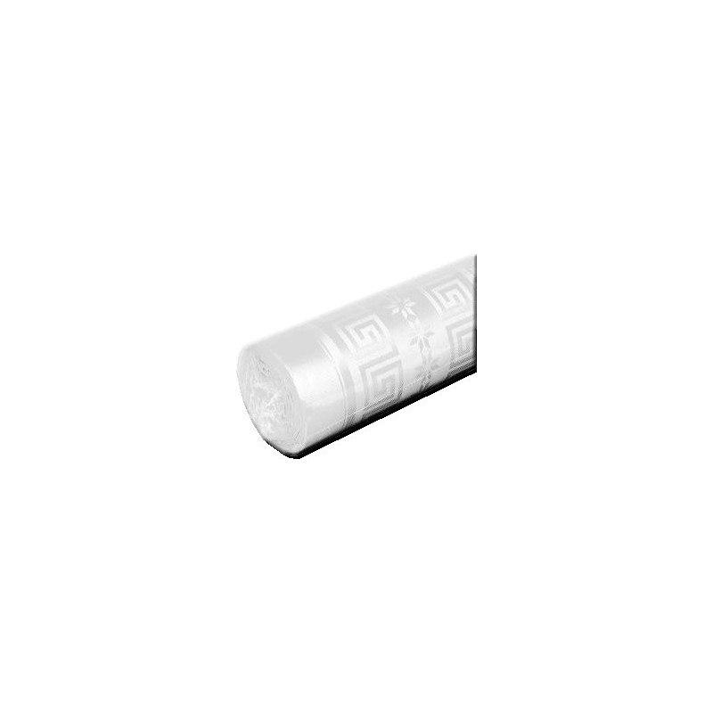 White Tablecloth Damask Paper Width 1.20m - Roll of 50m