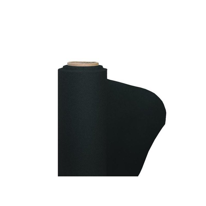 Black nonwoven paper tablecloth width 1.20 m - the 25 m roll
