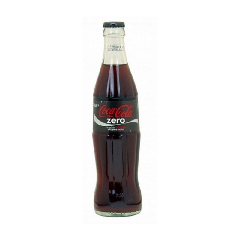 COCA COLA Zero 24 Flaschen à 33 cl in Mehrwegglas (Kaution 5,50 € im Preis enthalten)