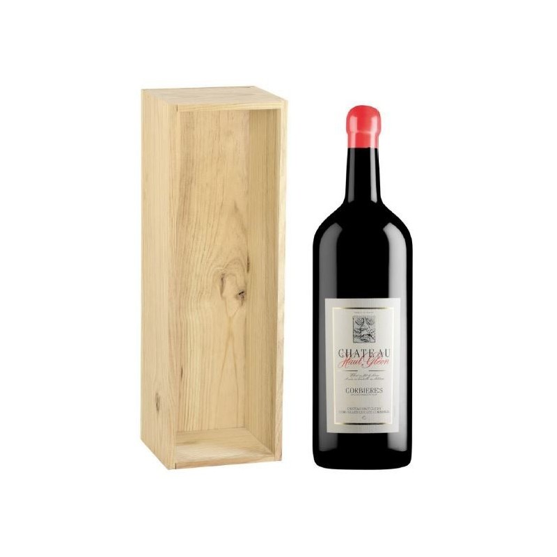 Château Haut Gléon CORBIERES Red wine PDO 3 L in its wooden case