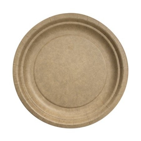 Round plate ø 18 cm Kraft Biodegradable - the 50
