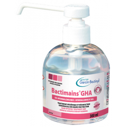 GEL Hydroalcoolique Bactimains GHA 300 ml avec pompe de 4 ml DLUO 04/23